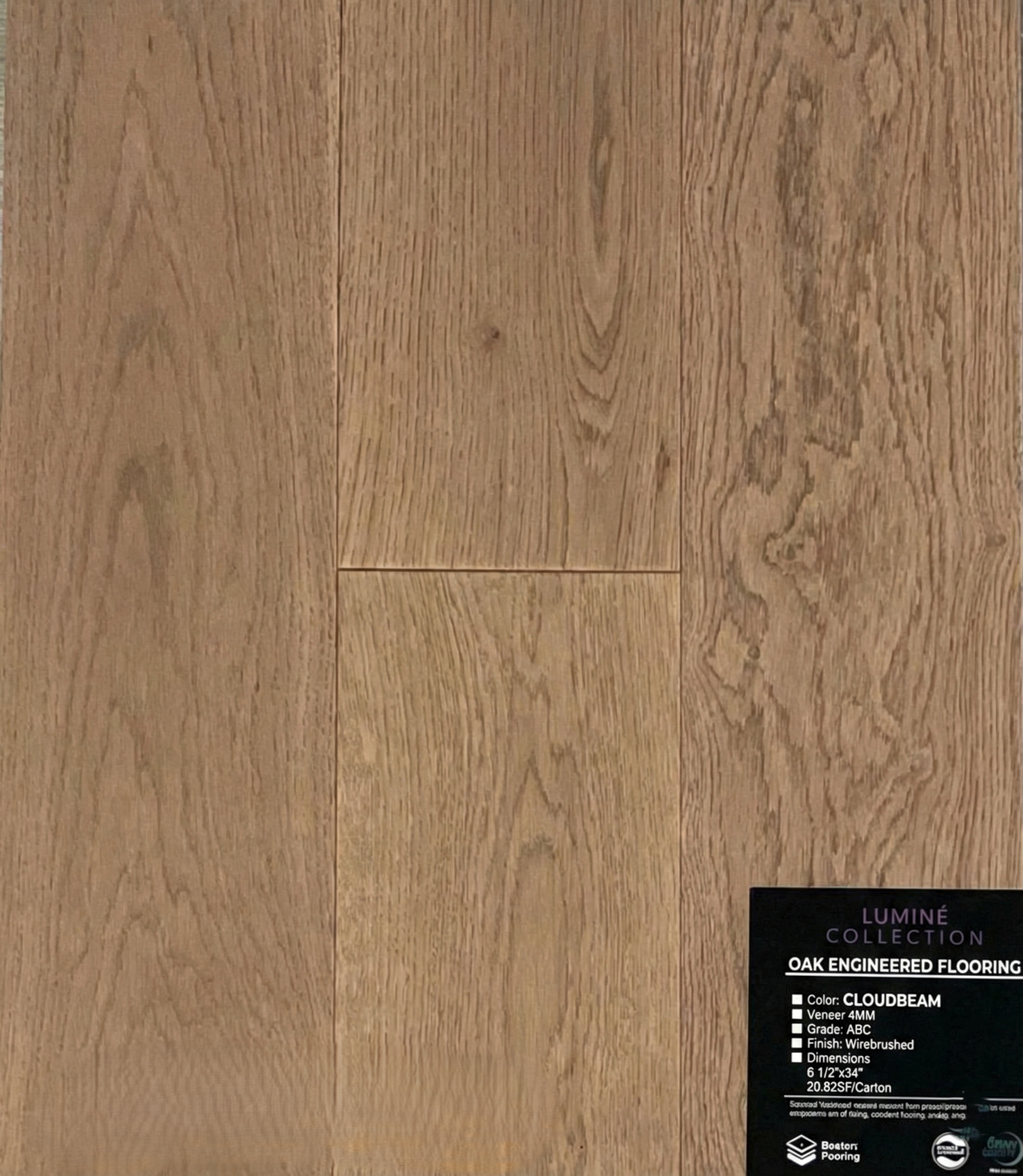 CloudBeam Oak Engineered Flooring - Luminé Collection
