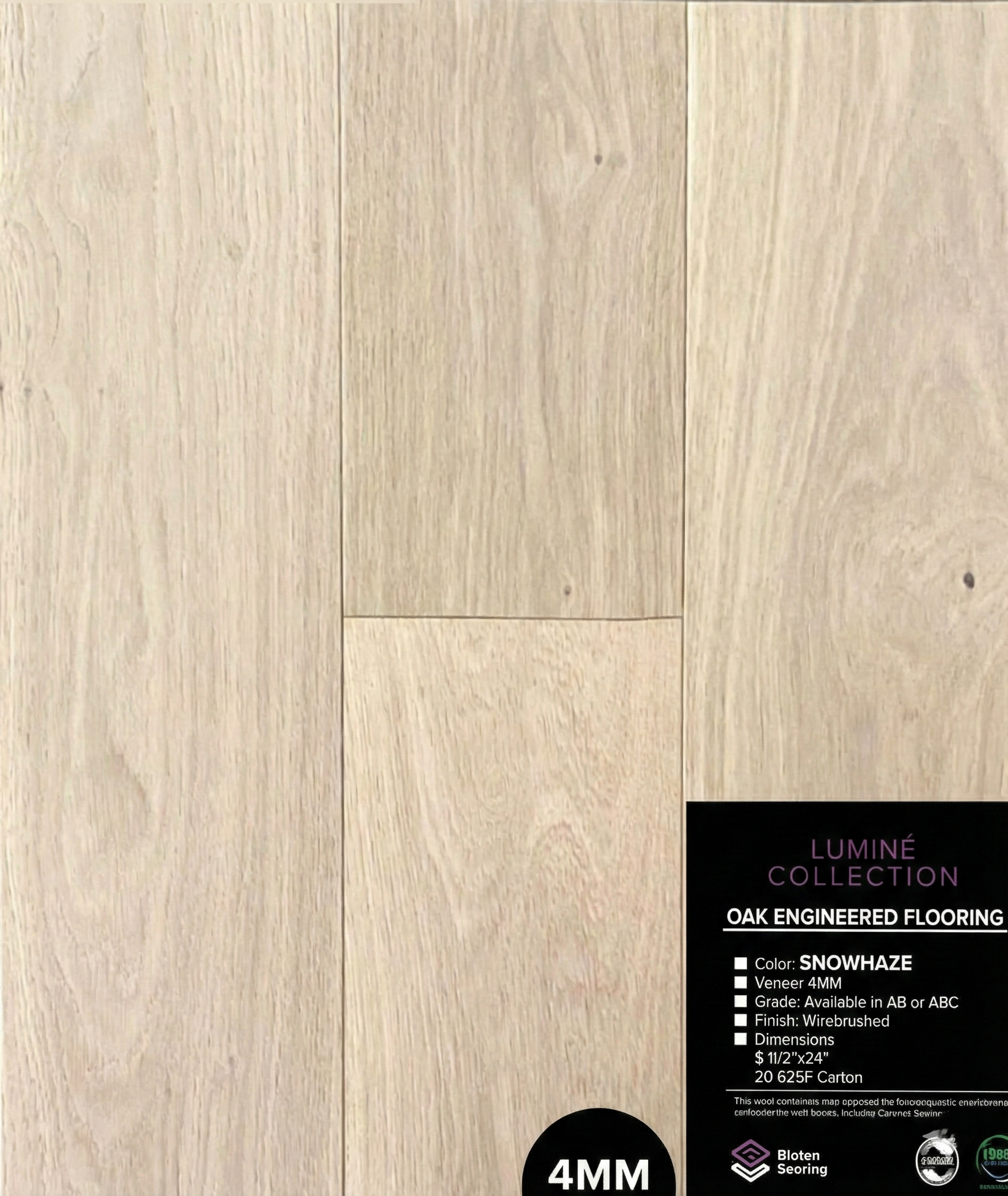 SnowHaze Oak Engineered Flooring - Luminé Collection